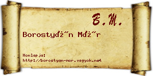 Borostyán Mór névjegykártya